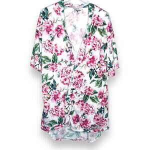 Show Me You Mumu Brie Kimono Robe  Garden Of Blooms Floral Print Sz OS